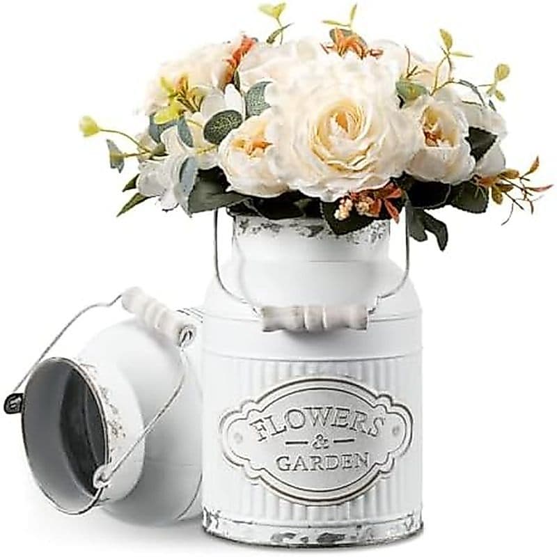 Jarra De Metal Chique Gasto , Flores , Suporte Para Decoração De Casa