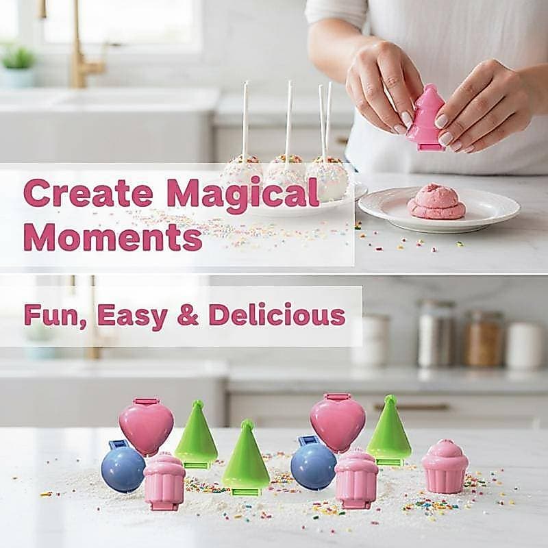 Conjunto De Molde De Pirulito De Plástico ZVT , 4 Unidades De Cupcake De Cone De Coração Redondo DIY BR