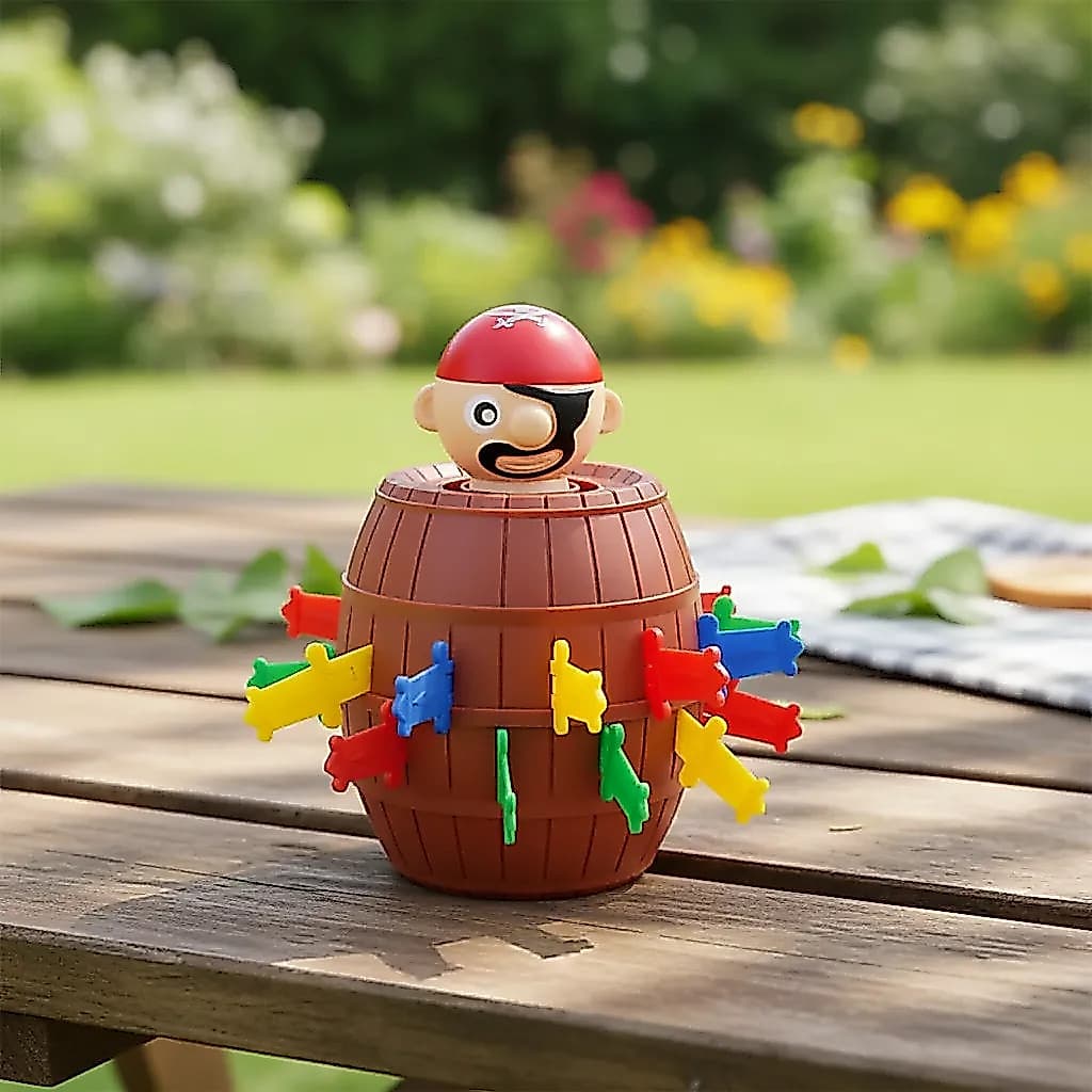 Barril Pula Pirata Jogo Infantil Diversão Família Brinquedo