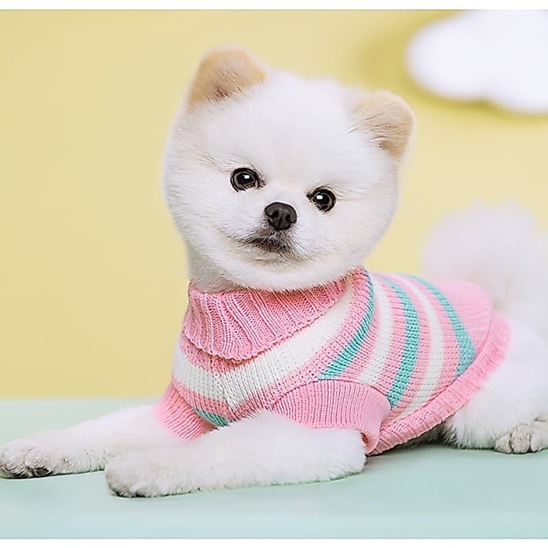 Suéter Quente de Outono e Inverno para Animais de Estimação, Suéter Elástico de Duas Pernas com Gola para Cães e Gatos B