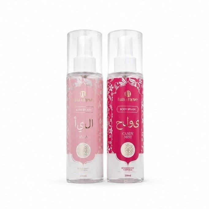 KIT 2 BODY SPLASH ÁRABE 200ML | PERFUMES FEMININOS IMPORTADOS | ALTA FIXAÇÃO E PERFUME MARCANTE