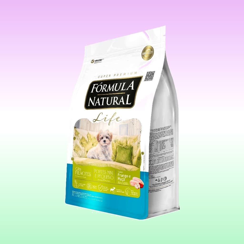 Ração Seca Fórmula Natural Life Cães Filhotes Porte Mini e Pequeno 1 KG Adimax