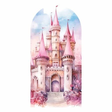 Painel Romano Castelo Decoração 3D em Tecido