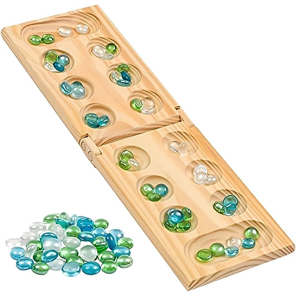 Jogo de Tabuleiro Mancala da Regal Games - Divertido Jogo Clássico de Mesa com Tabuleiro de Madeira para Adultos e Crian