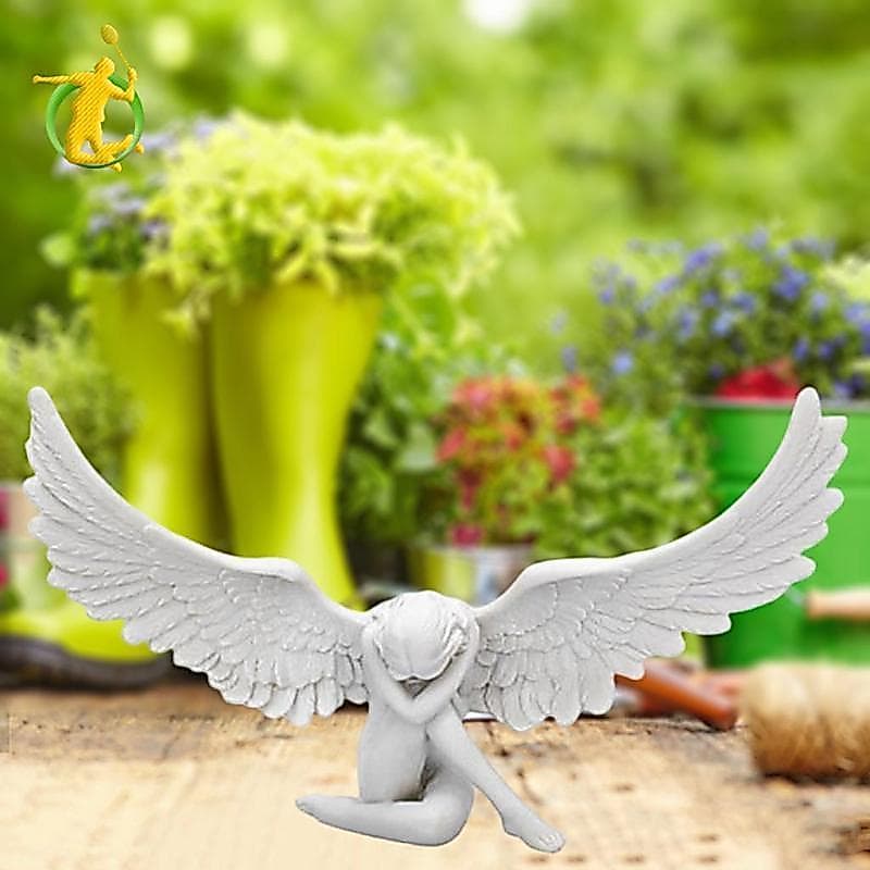 [Asiyy] Estatueta Criativa De Estátua De Asa De Anjo 3D , Decoração De Quarto De Luxo , Presente Para Casa , Sala De Est