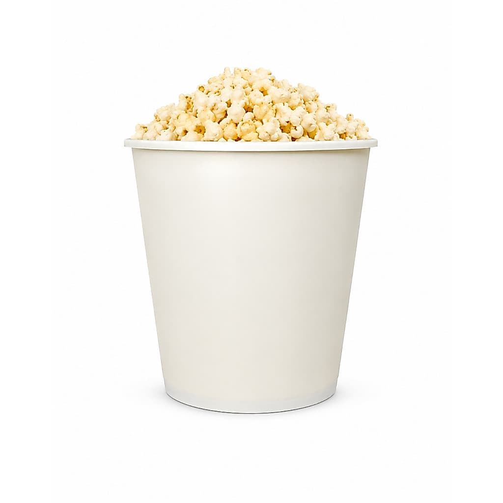 Balde de Pipoca Off-White/Branco 3L Para Adesivar ou Serigrafia Envio Imediato até 24h, da Fábrica
