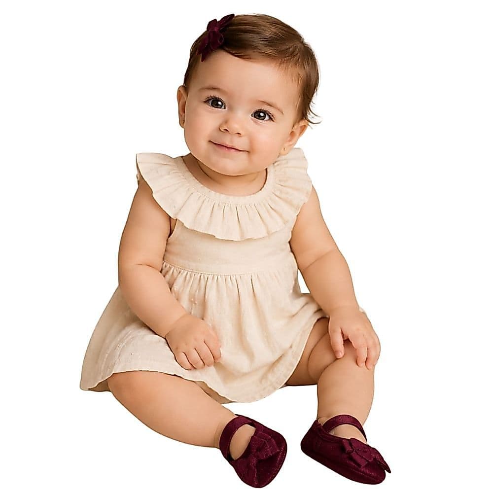 Meia sapatilha bebê menina Puket tamanho 0 a 4  e 5 a 8 meses 010101991