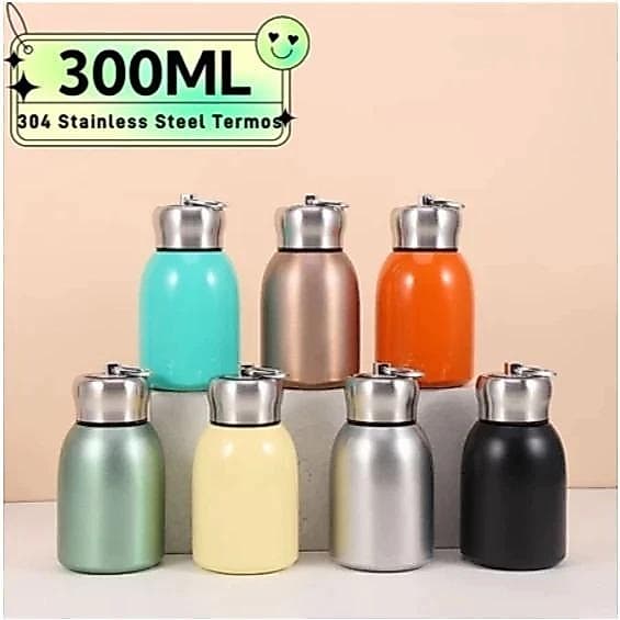Garrafa Mini 300ml Térmica Chaleira Aço Inoxidável Isolado Esporte Viagem Portátil de bolsa