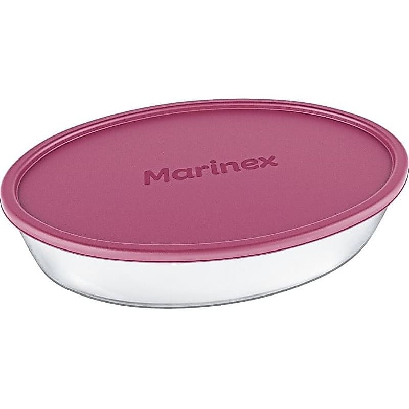 Travessa Marinex Oval 2,4 Litros com tampa ou sem tampa Plástica Pirex