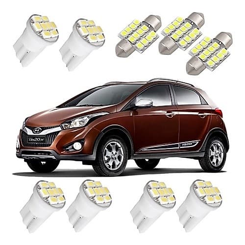 Kit Lampadas Led Hb20 Hb20s Hb20x Pingo Teto Placa Ré