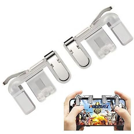 Gatilho Botão L1 R1 Para Celular Pubg Fortnite Freefire Branco