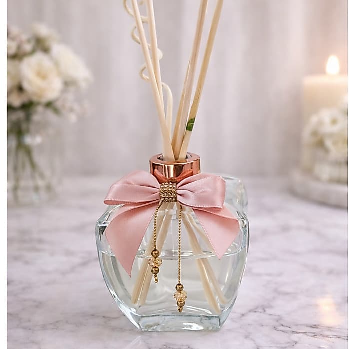Difusor em Vidro Estrela Transparente 250ml Aromatizador de Aromas Decoração Banheiro Lavabo