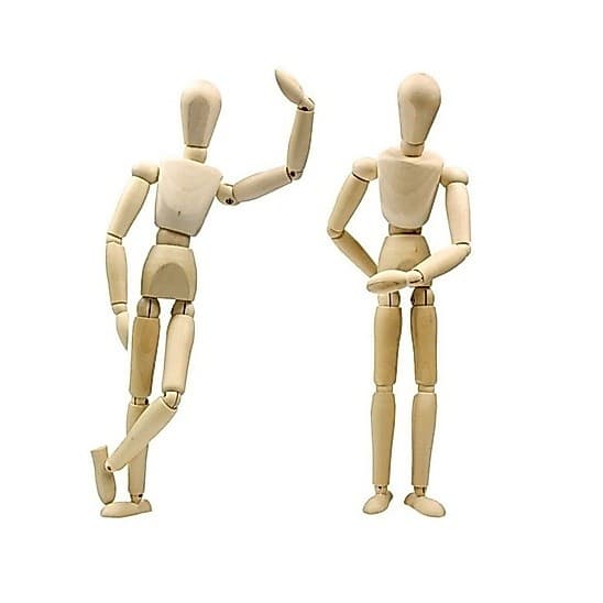 Boneco Articulado De Madeira Desenho Manequim 20 Cm Modelo