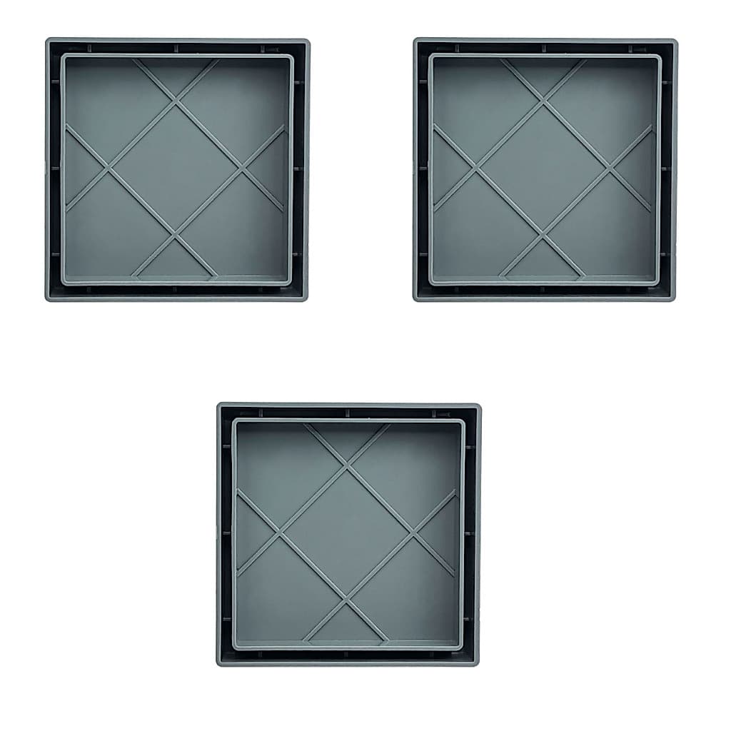 Kit 3  Ralo 10x10 Oculto Seca Piso/porcelanato Inteligente Cinza