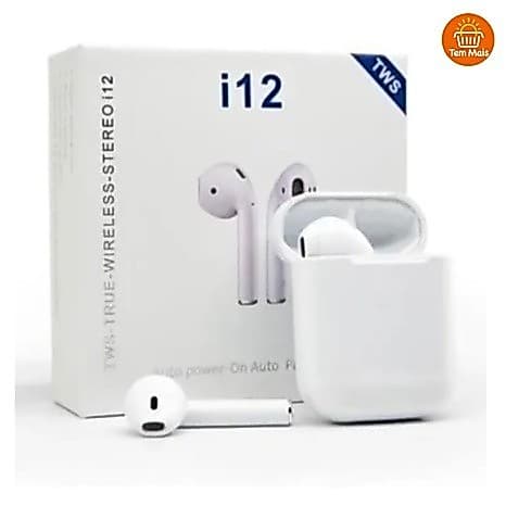 Fone de Ouvido Sem Fio i12 Tws Bluetooth Com Touch Bluetooth 5.0