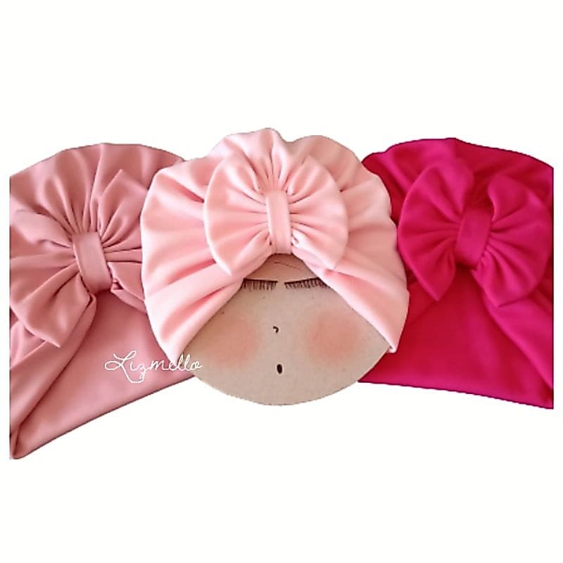 Touca Turbante bebê criança infantil menina.