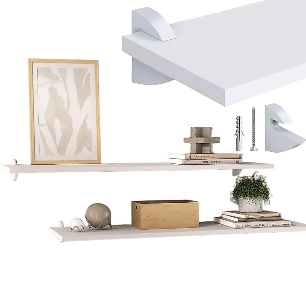 Prateleira MDF 15mm 80x15cm | Branca ou Preta | Nicho, Parede, Bancada Multiuso suporte tucano