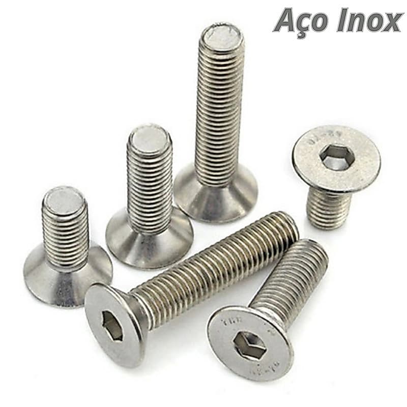 INOX 304/A2 Parafuso Allen Chata Escareada MA 4x10 50 pçs
