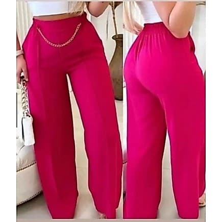 Calça Femininas Pantalona Com CORRENTE Duna