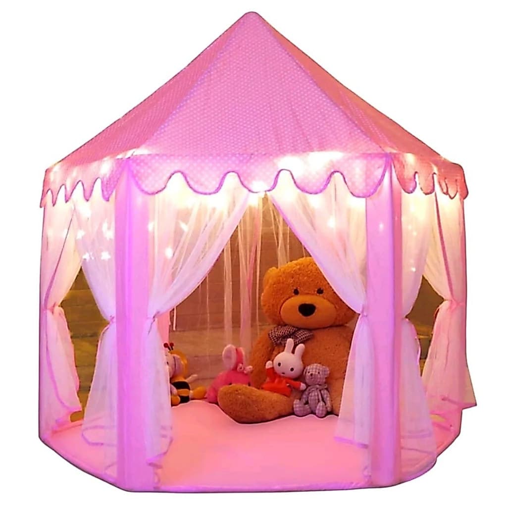 Tenda Barraca Casinha Com Led Infantil Cores Rosa E Azul Promoção Melhor Preço