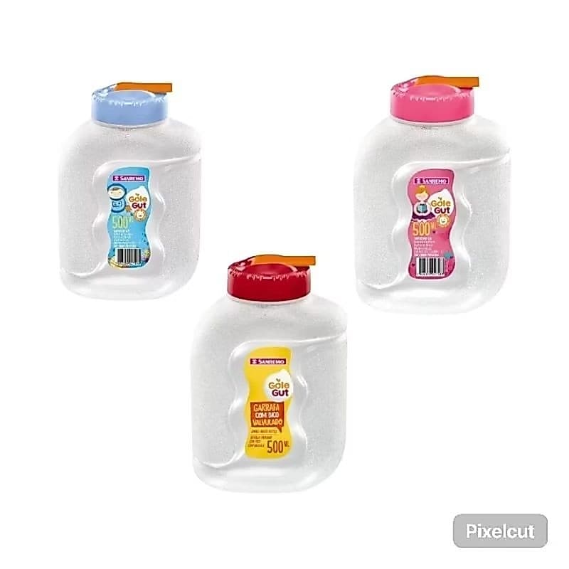 GARRAFA GOLE GUT PLÁSTICO SANREMO 250 ML REF.751/22 AZUL/ROSA/VERMELHA