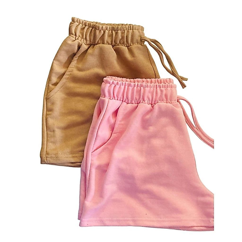 Short Feminino Moletom Moletinho Shortinho Soltinho Confortável Algodão