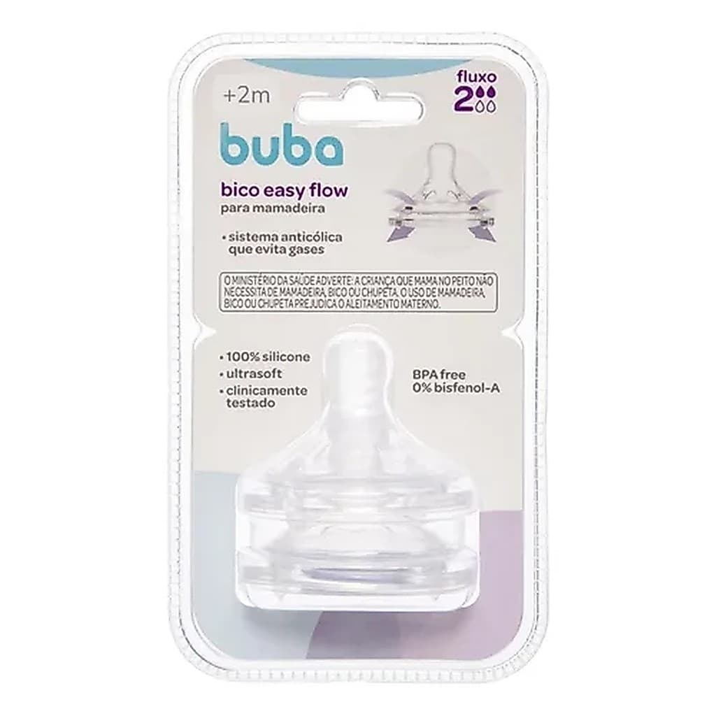 Buba Bico Easy Flow Para Mamadeira 2 unidades +2m