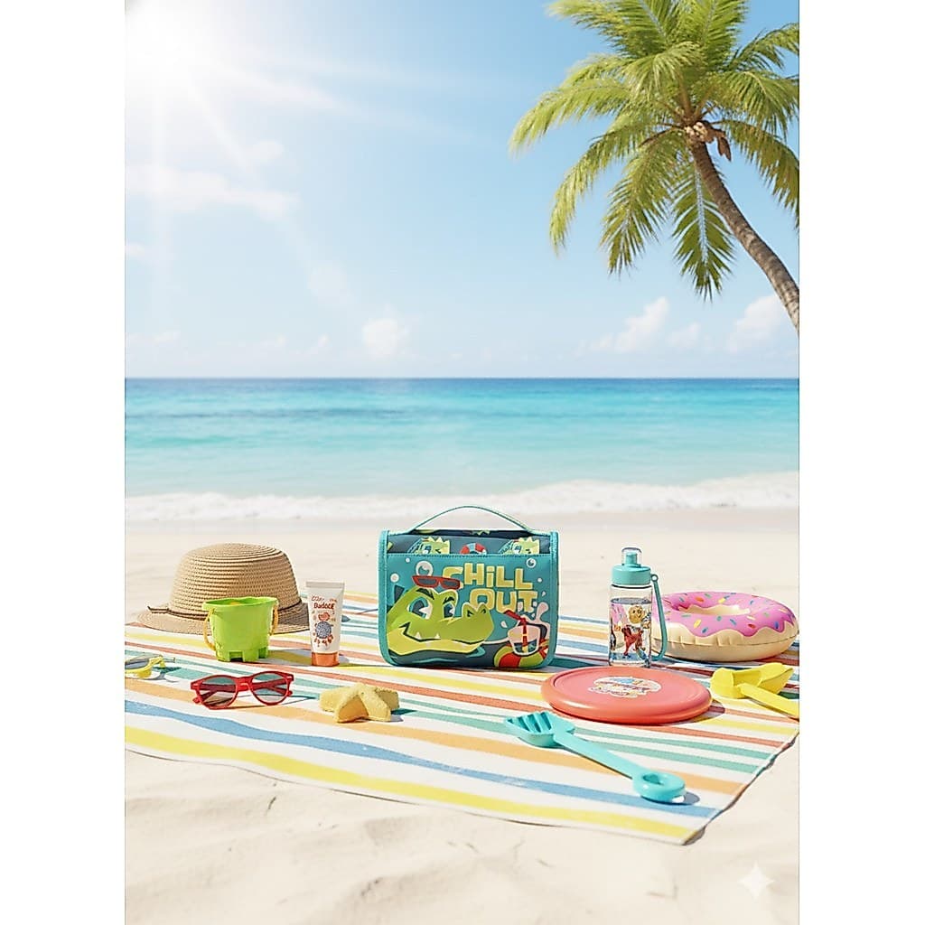 Necessaire Grande Puket Jacaré Relax Azul Marinho