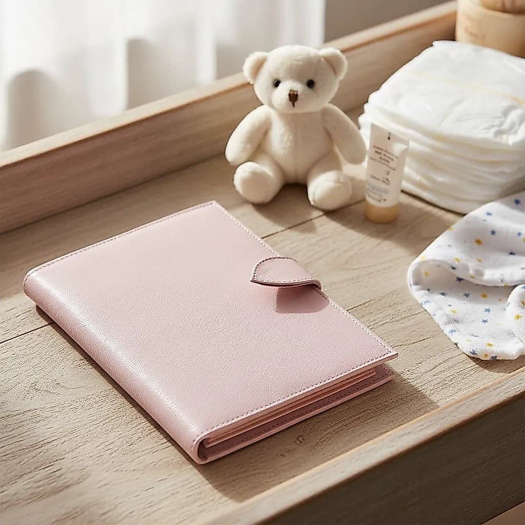 Capa Porta Cartão De Vacina Bebê Couro Legítimo Personalizado Nome Grátis 👶✨