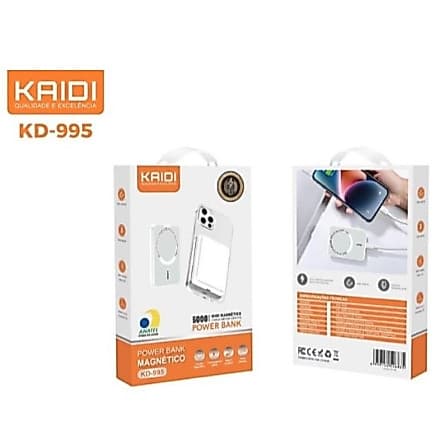 Carregador Portátil Por Indução Power Bank 5000mah kaidi KD-995