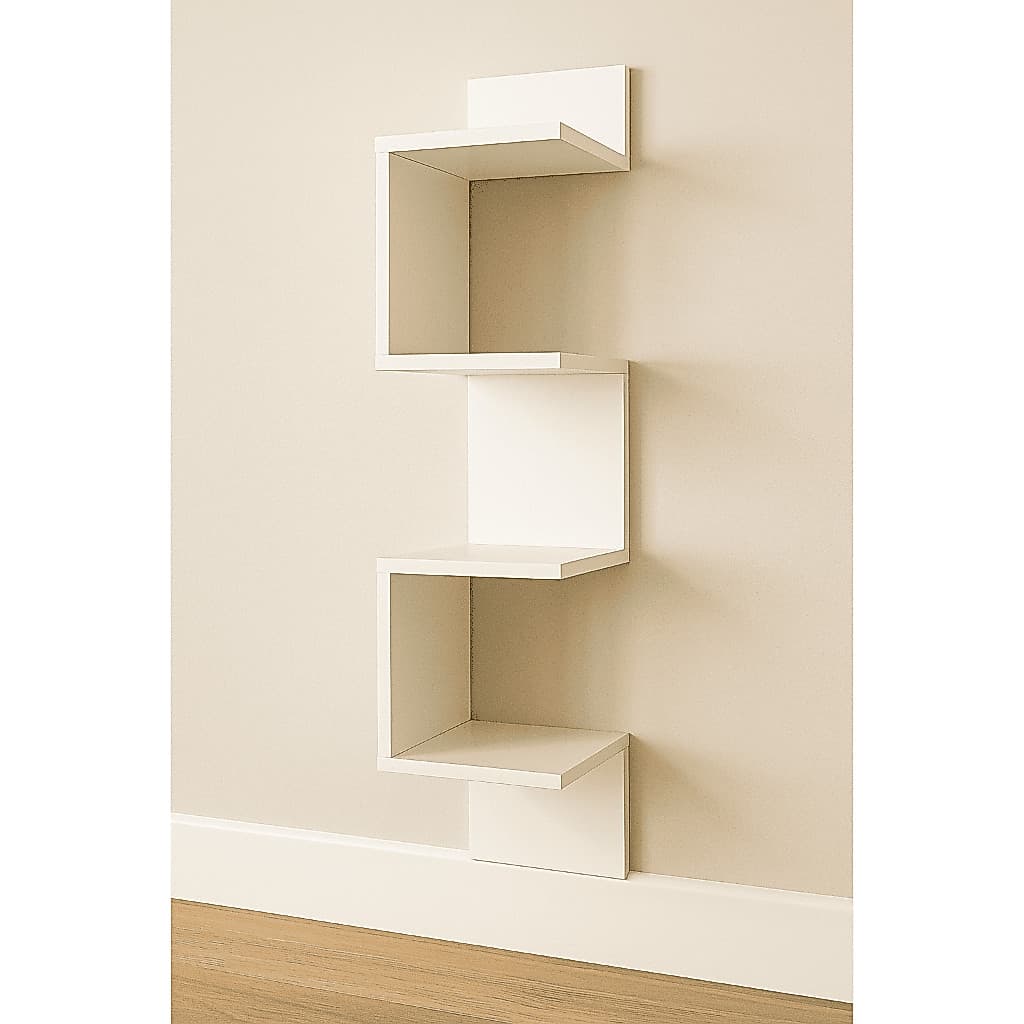 Prateleira de Canto MDF I Livros e Objetos Sala Quarto Escritório Home Office Organização de Parede