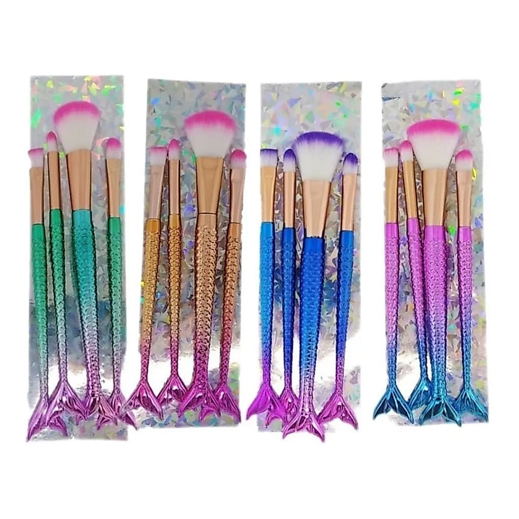 Kit 06 Pacotes De Pincel Sereia Maquiagem