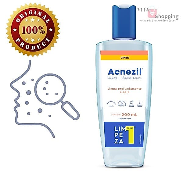 Sabonete Líquido Facial Acnezil - Contra Cravos e Espinhas