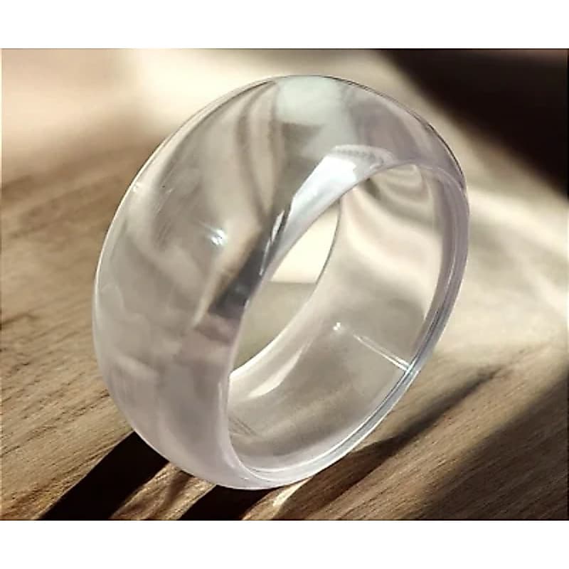 pulseira redonda larga acrílico transparente 1 unidade moda feminina bracelete plástico