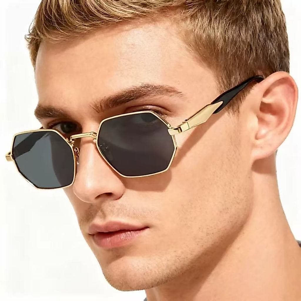Óculos com armação quadrada de metal, estilo casual, adequanto parados ta homens quanto para mulheres.JK2432