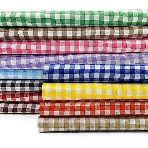 Tecido Xadrez 10mm 100% Poliéster para Artesanato e Decoração Várias Cores 1,40 de Largura - 1 Metro