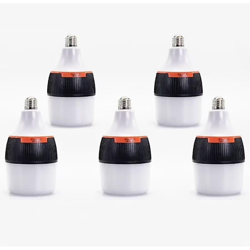 5x Lâmpada de Emergência Led 50W 6h Ligada Apósfalta de Energia - 110-220V