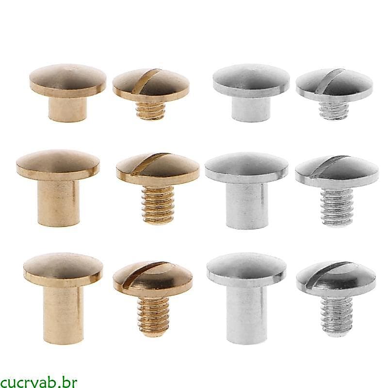 cucryab 10 Pares Parafusos Ligação , Kit Postes , Prendedor Reparo Cinto Couro