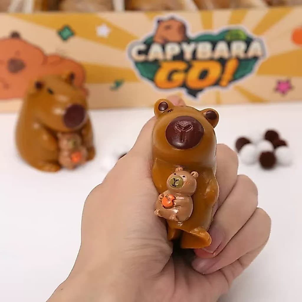 Brinquedo Capivara Squishy Anti Estresse Alívio Bichinho Macio Original | Fidget Toy Apertar