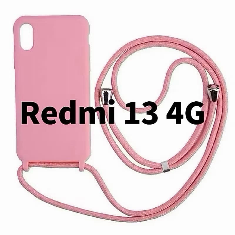 Capa aveludada silicone Com Cordão De Corda para xiaomi  redmi 13 4G