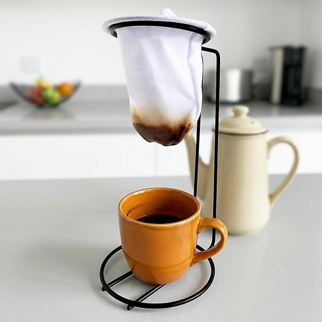 Mini Coador de Café De Pano Individual Chá Suporte Mariquinha Reutilizável + Melita