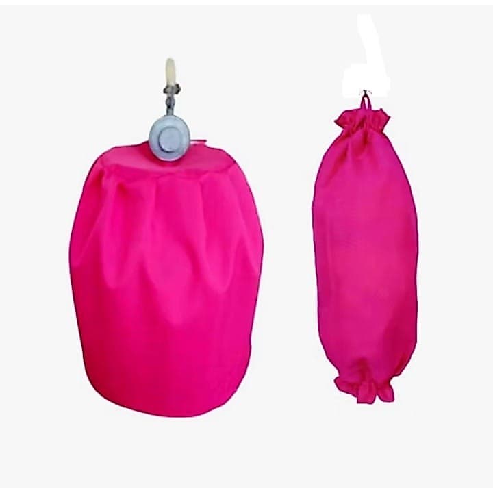 Kit Capa de Botijão + Puxa Sacolas Cor pink em tecido reforçado