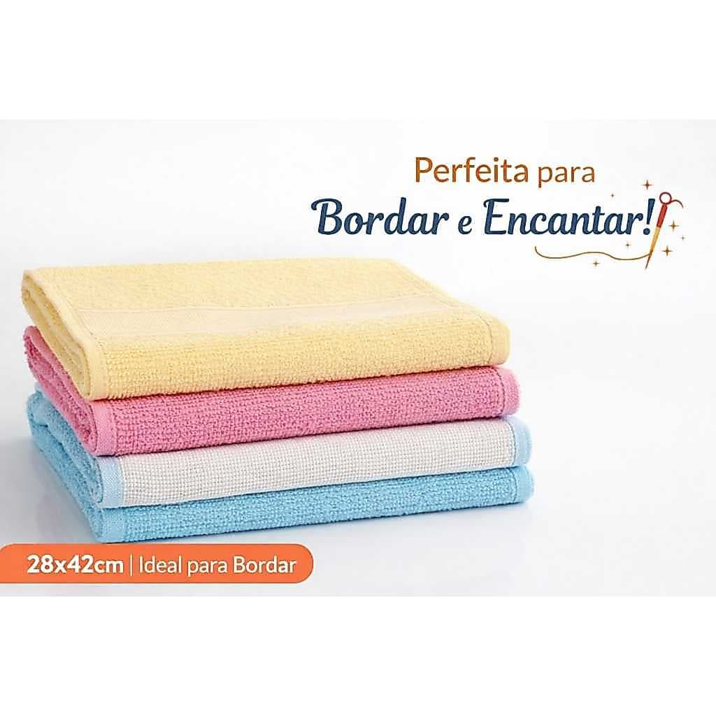 20 Toalhas p/ Bordar Lavabo 28x42 |Ponto Cruz  | SUPER MACIA |100% ALGODÃO|