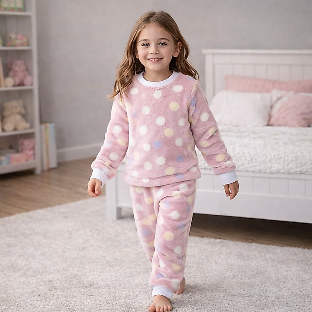 Pijama Infantil Quentinho em Fleece Brilha No Escuro Fofinho com Punho Lindo