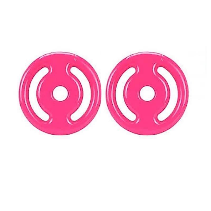 Par de Anilhas emborrachada Rosa 1KG (2 unidades).