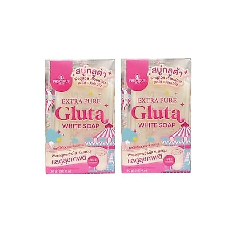 Sabonete Gluta Extra Puro Para Pele Preciosa De 2 Barras Com Glutationa & amp ; Colágeno – Barra De Limpeza Corporal Sua
