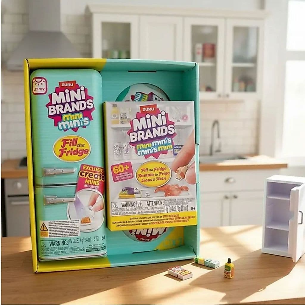 Mini brands geladeira brinquedo caixa conjunto de geladeira em miniatura | Envio Imediato