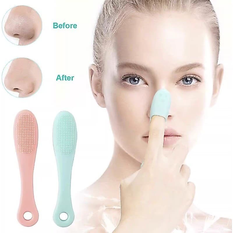 Escova De Nariz De silicone , Facial Para Limpeza De Poros Cerdas Macias Dedo Macia Lavagem