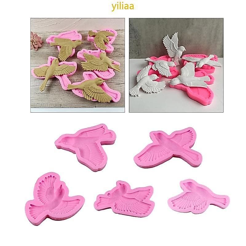 Melhores Decorações Parede Molde Resina Arte Silicone Para Fundição Epóxi Pássaro Voador Moldes Decorativos
