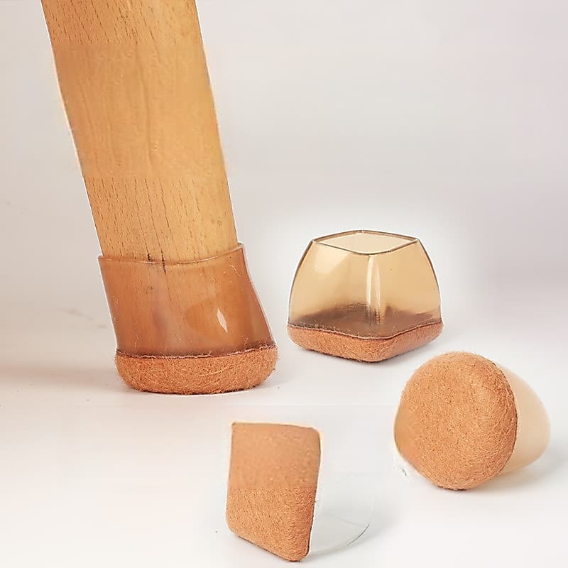 Capas espessas para pernas de mesa e cadeira com bordas reforçadas, protetores de pés de banco silenciosos e antiderrapa